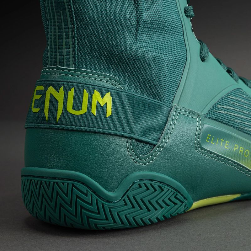 Кросівки боксерські Venum Elite Neo Boxing green/neon yellow 5