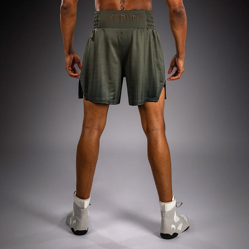 Шорти боксерські чоловічі Venum Stealth Boxing Khaki/Dark Green 3