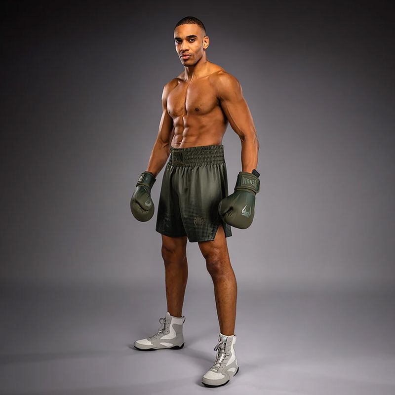 Шорти боксерські чоловічі Venum Stealth Boxing Khaki/Dark Green 4