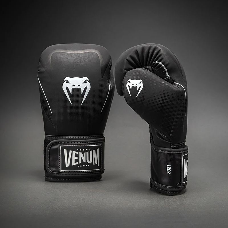 Рукавиці боксерські Venum Stealth Boxing black/white 2