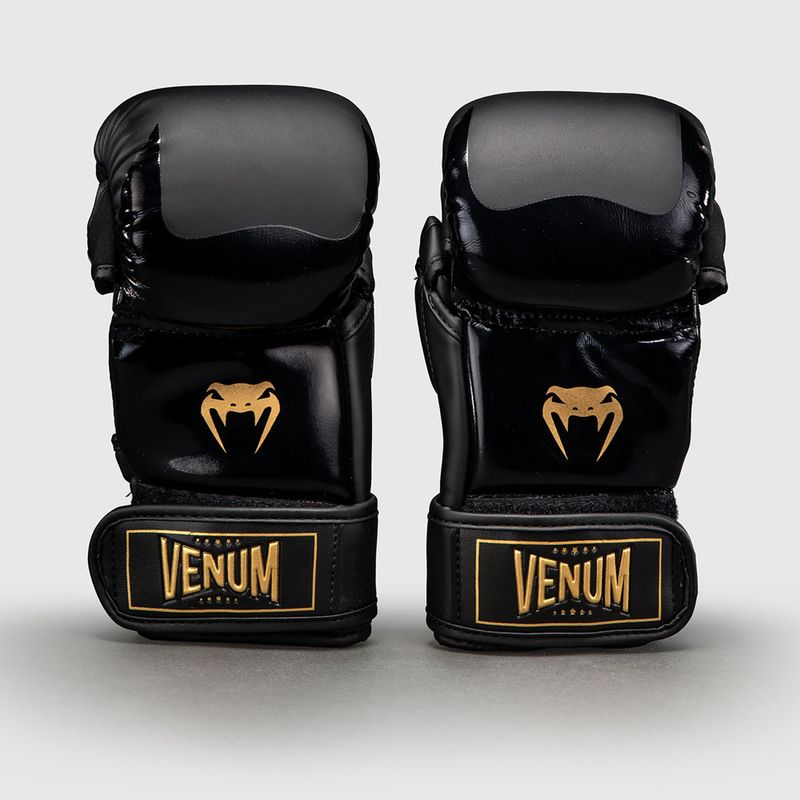 Рукавиці спарингові Venum Attack 2.0 Sparring black/gold 2