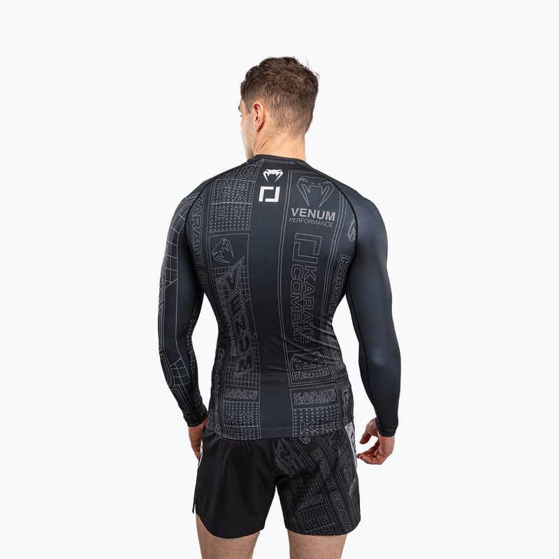 Чоловіча рашгард з довгим рукавом Venum Karate Combat black/grey 2