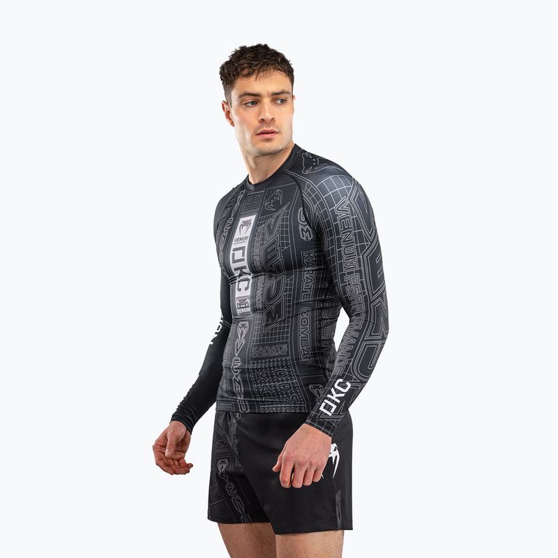 Чоловіча рашгард з довгим рукавом Venum Karate Combat black/grey 4
