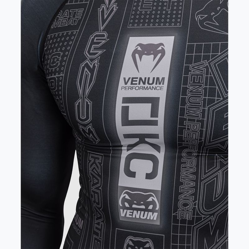 Чоловіча рашгард з довгим рукавом Venum Karate Combat black/grey 5