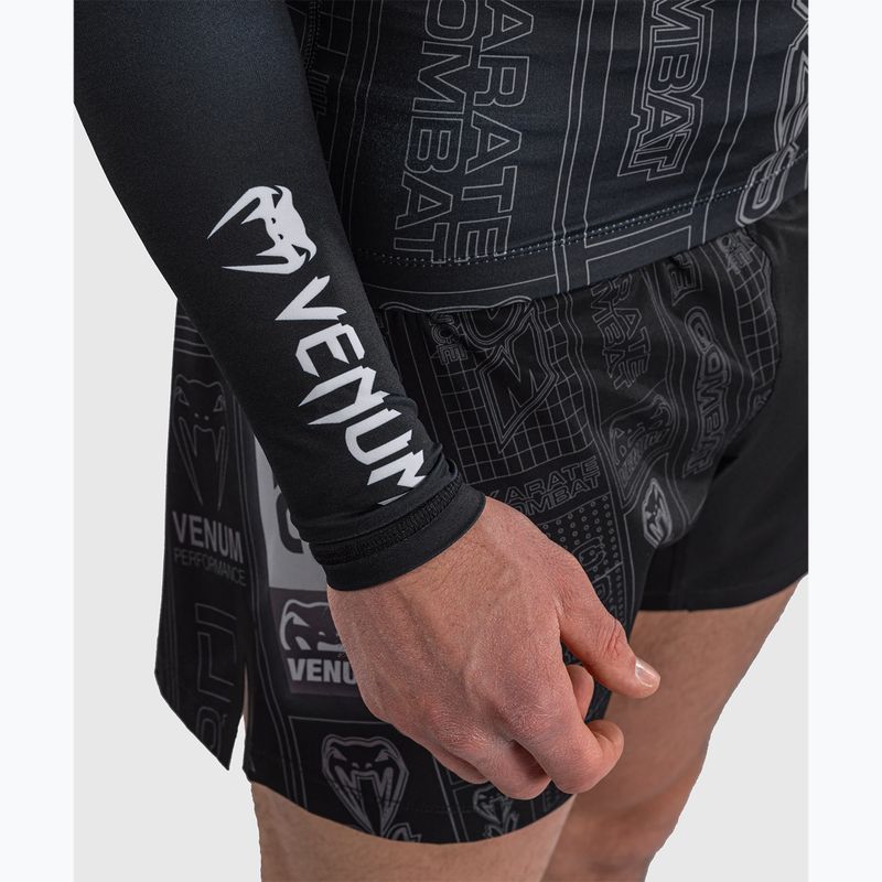 Чоловіча рашгард з довгим рукавом Venum Karate Combat black/grey 7
