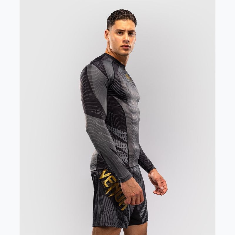 Рашгард чоловічий довгий рукав Venum Galactic 3.0 Rashguard LS black/gold 4