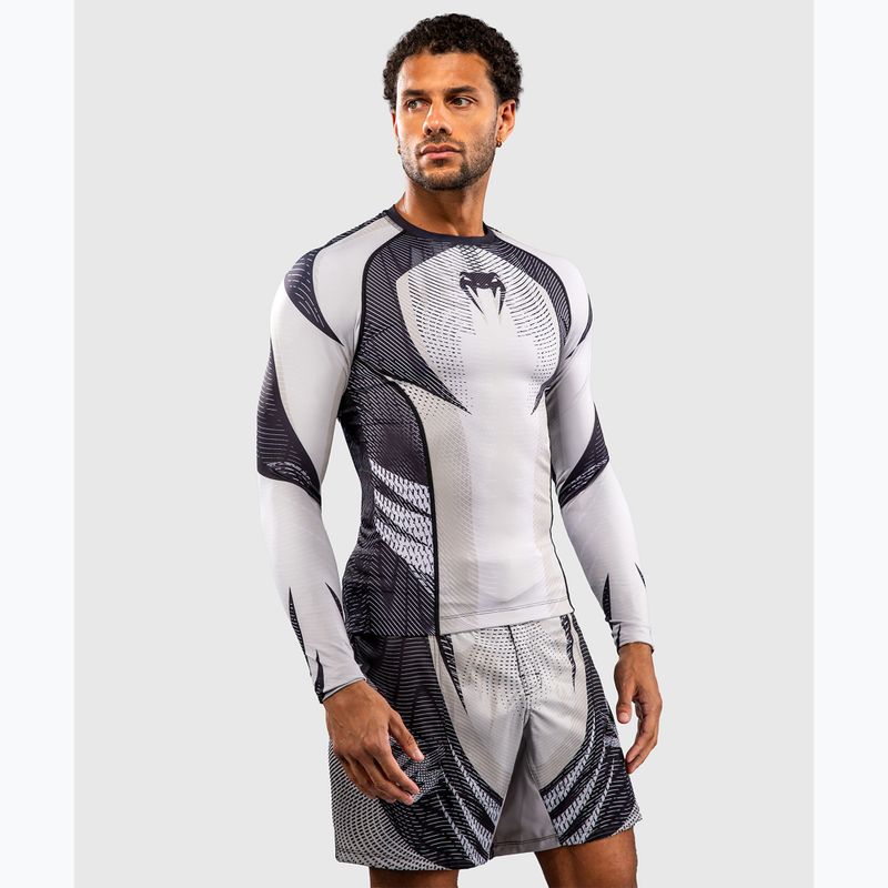 Рашгард чоловічий довгий рукав Venum Galactic 3.0 Rashguard LS off white/black 4