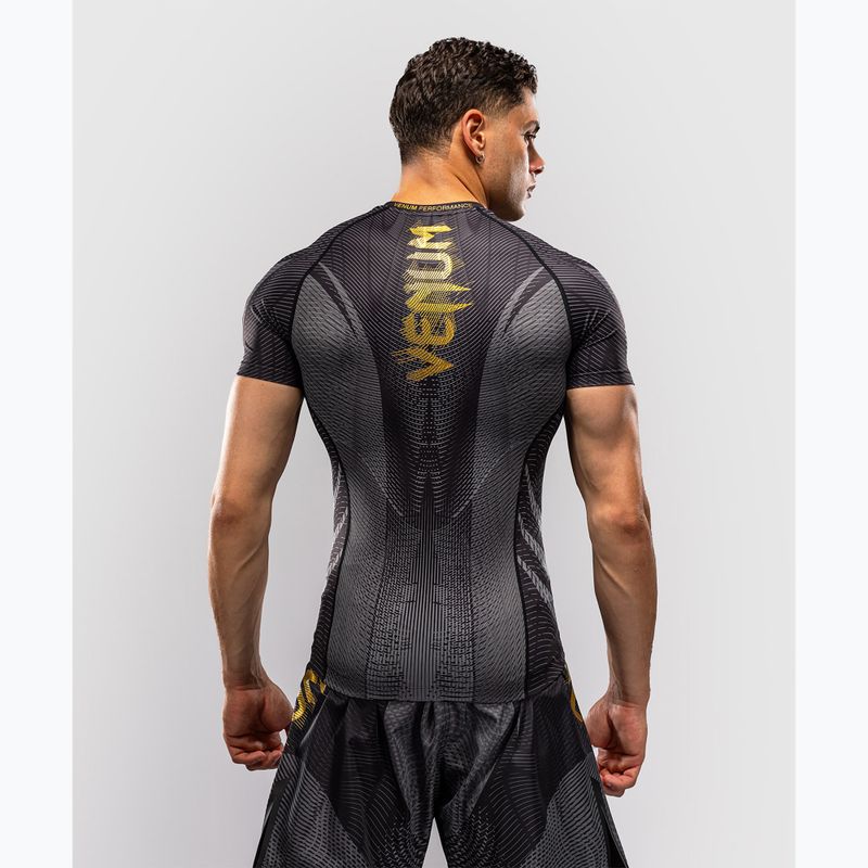 Рашгард чоловічий Venum Galactic 3.0 Rashguard SS black/gold 2