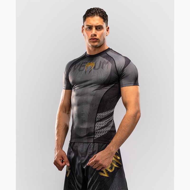 Рашгард чоловічий Venum Galactic 3.0 Rashguard SS black/gold 3