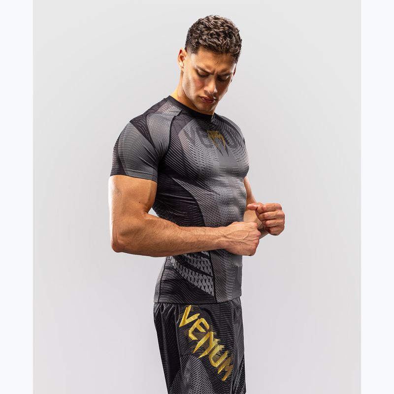 Рашгард чоловічий Venum Galactic 3.0 Rashguard SS black/gold 4