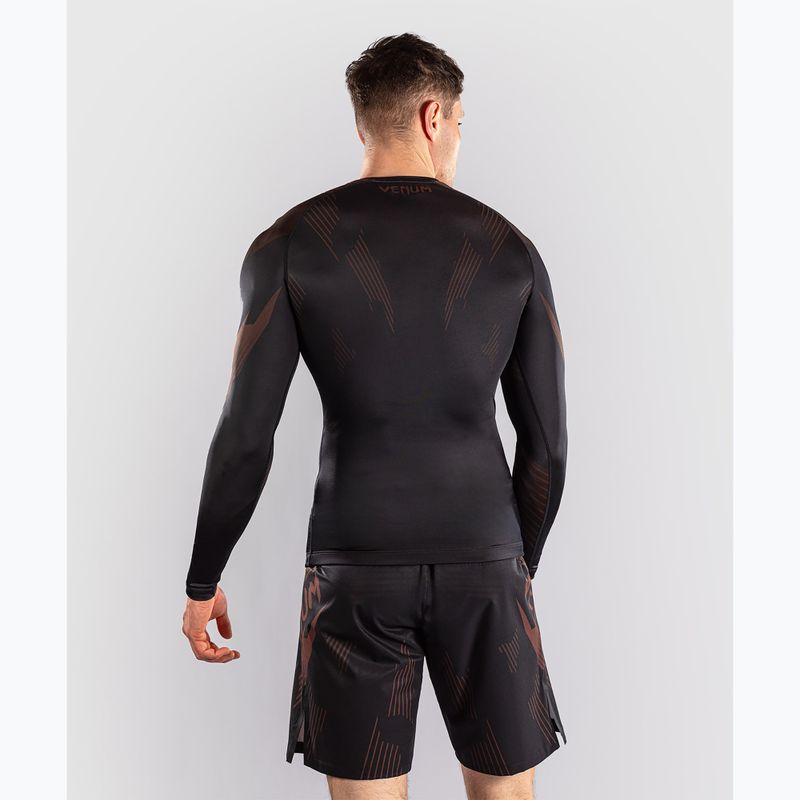Рашгард чоловічий довгий рукав Venum No-Gi 6.0 Rashguard black/brown 3