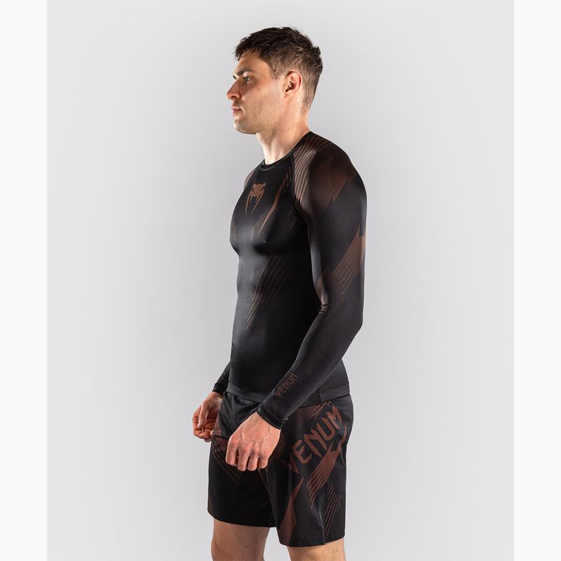 Рашгард чоловічий довгий рукав Venum No-Gi 6.0 Rashguard black/brown 4