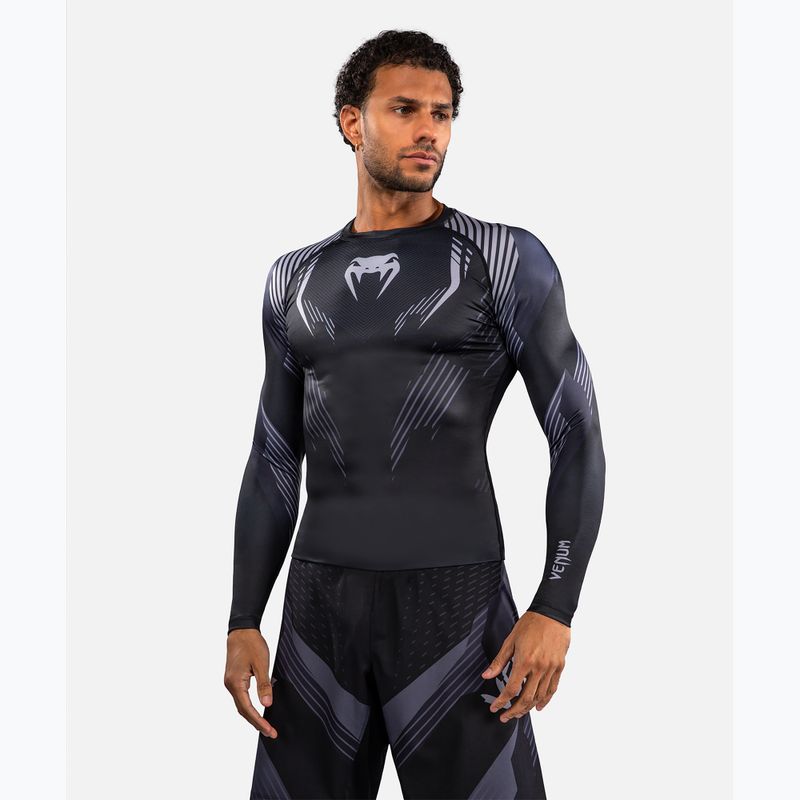 Рашгард чоловічий довгий рукав Venum No-Gi 6.0 Rashguard black/grey 4