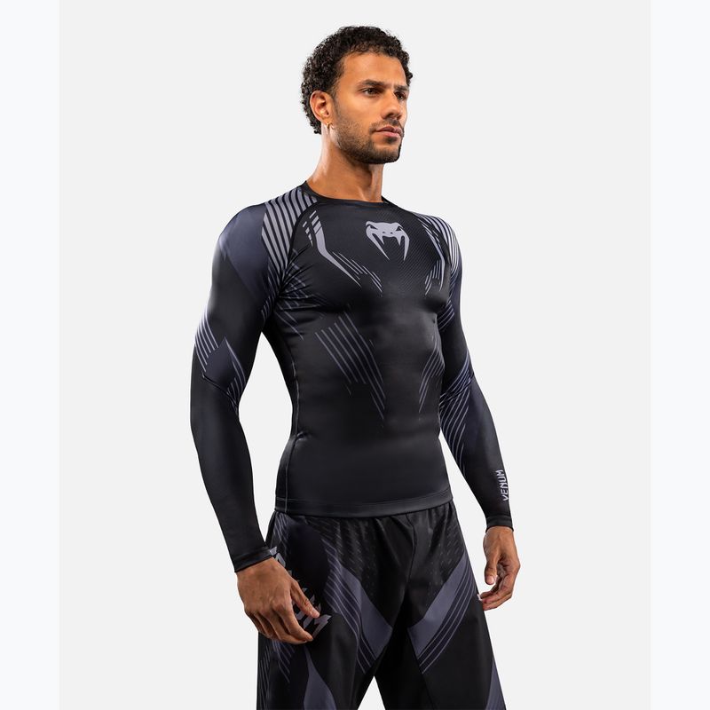 Рашгард чоловічий довгий рукав Venum No-Gi 6.0 Rashguard black/grey 5