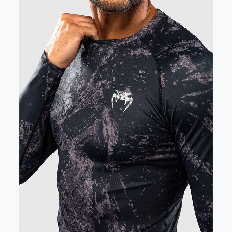 Рашгард чоловічий довгий рукав Venum Rage & Workout Rashguard LS black/grey 4