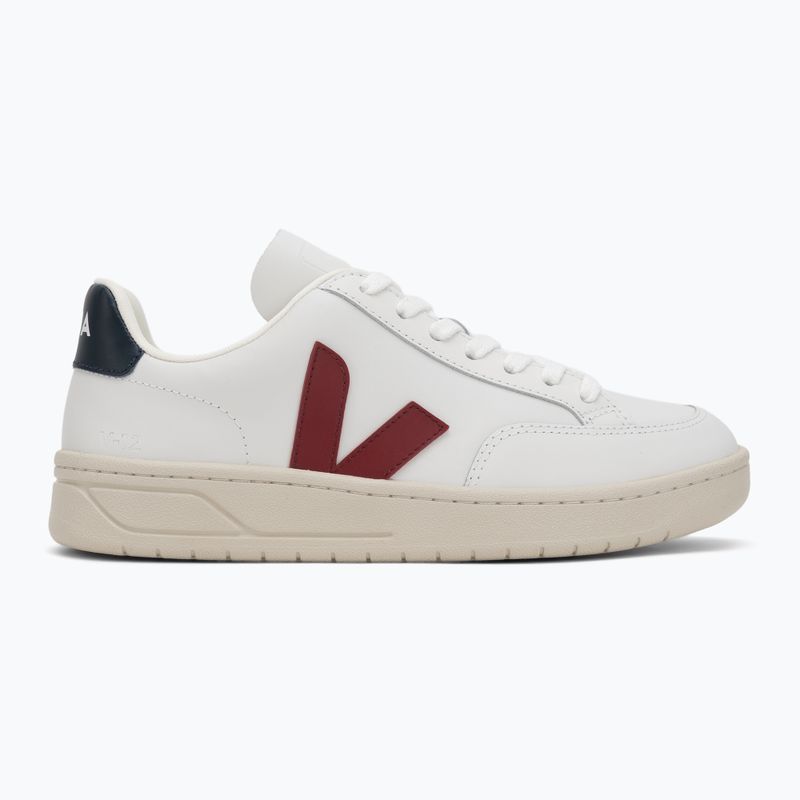 Кросівки жіночі VEJA V-12 Leather white/marsala/nautico 2
