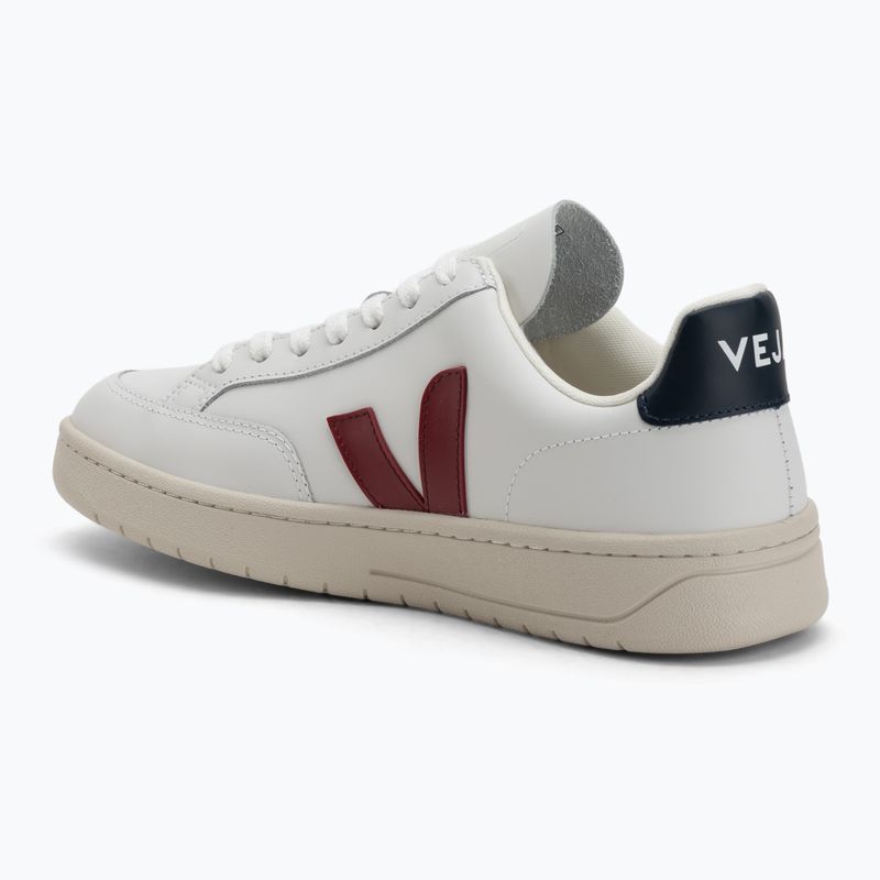 Кросівки жіночі VEJA V-12 Leather white/marsala/nautico 3