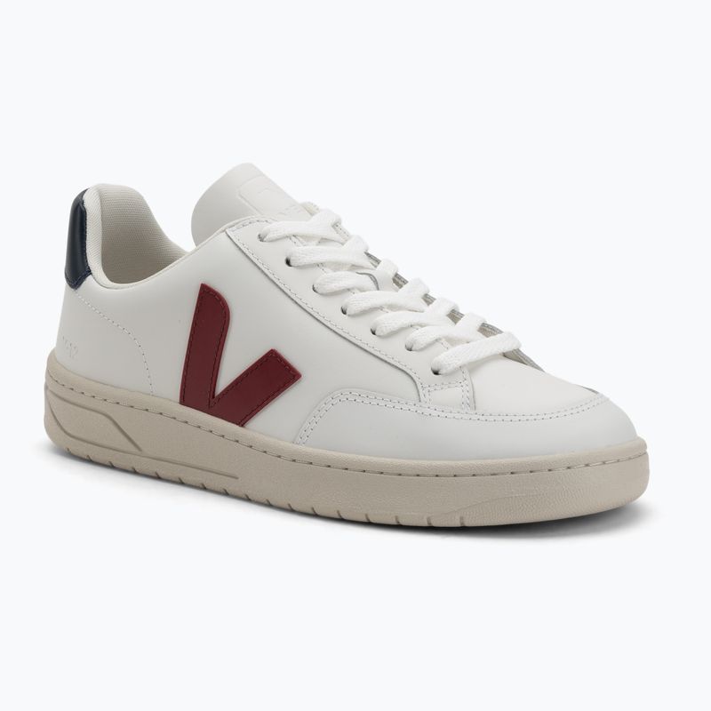 Кросівки чоловічі VEJA V-12 Leather white/marsala/nautico