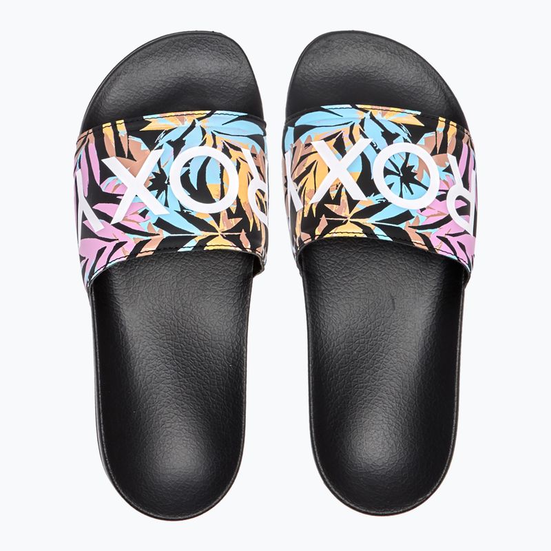 Шльопанці жіночі ROXY Slippy II black multi 4