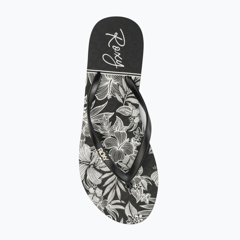 Жіночі шльопанці ROXY Viva Stamp II чорний/білий 5