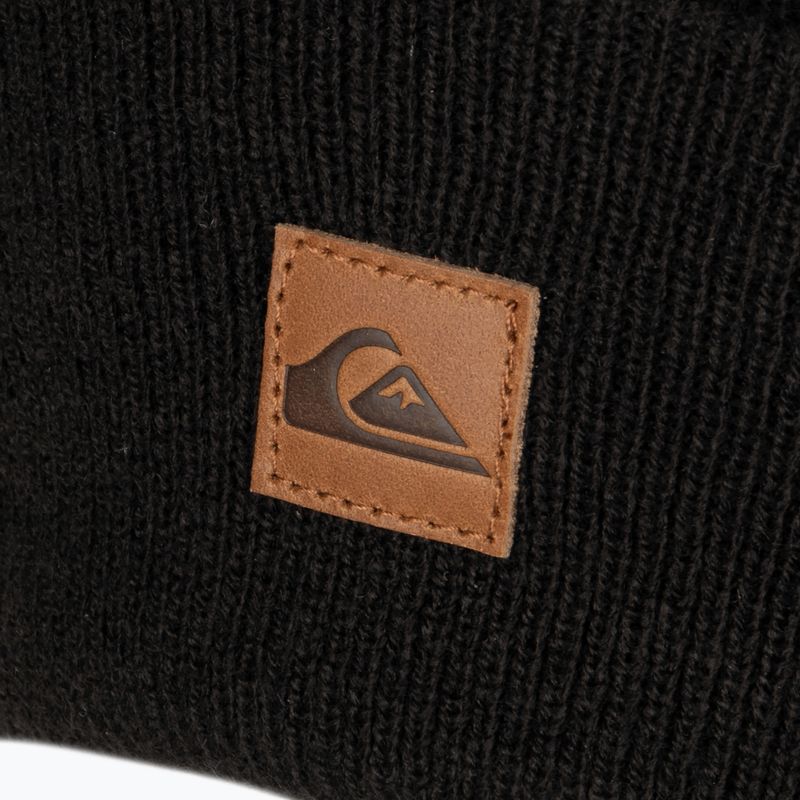Чоловіча шапка для сноуборду Quiksilver Brigade Beanie справжній чорний 4