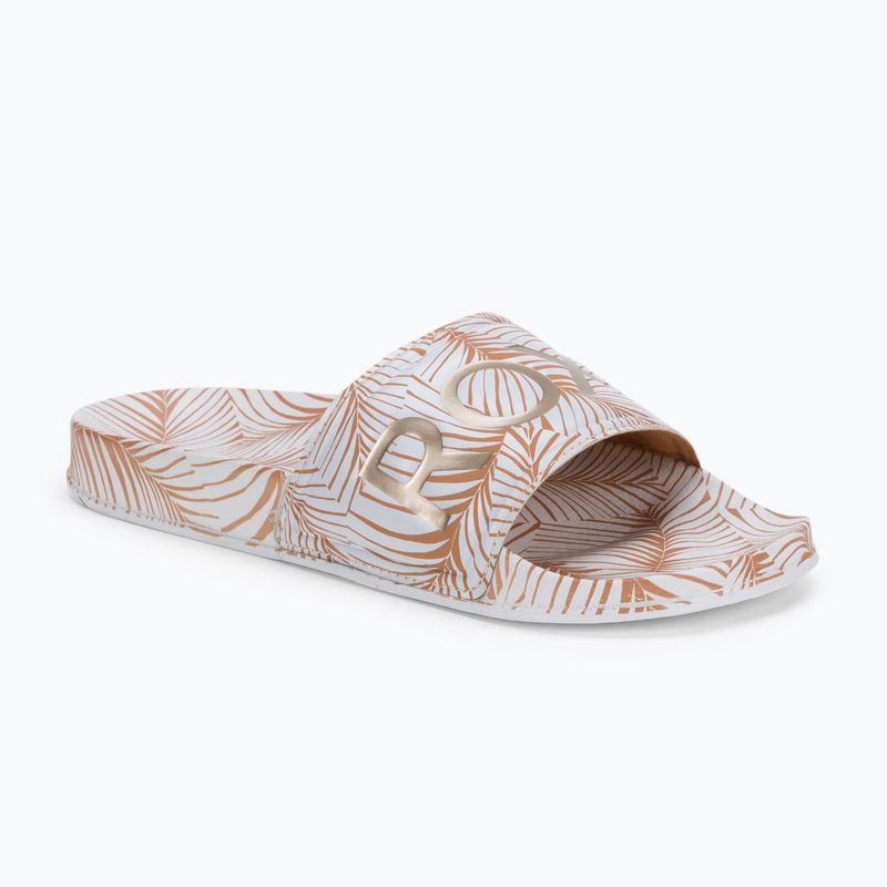 Шльопанці жіночі ROXY Slippy Printed white/tan