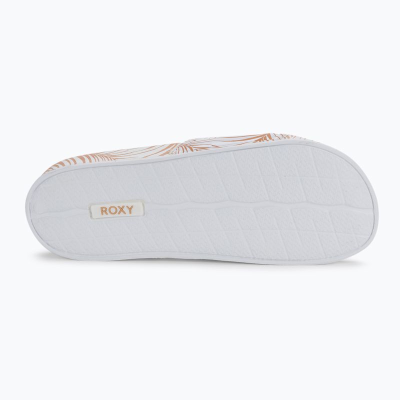 Шльопанці жіночі ROXY Slippy Printed white/tan 4