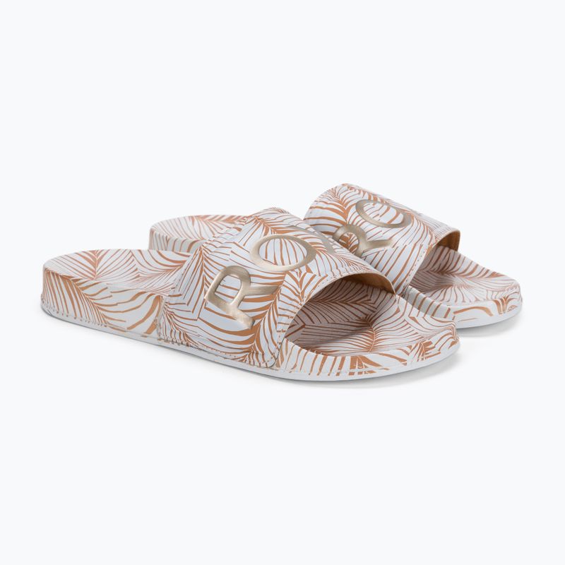 Шльопанці жіночі ROXY Slippy Printed white/tan 5