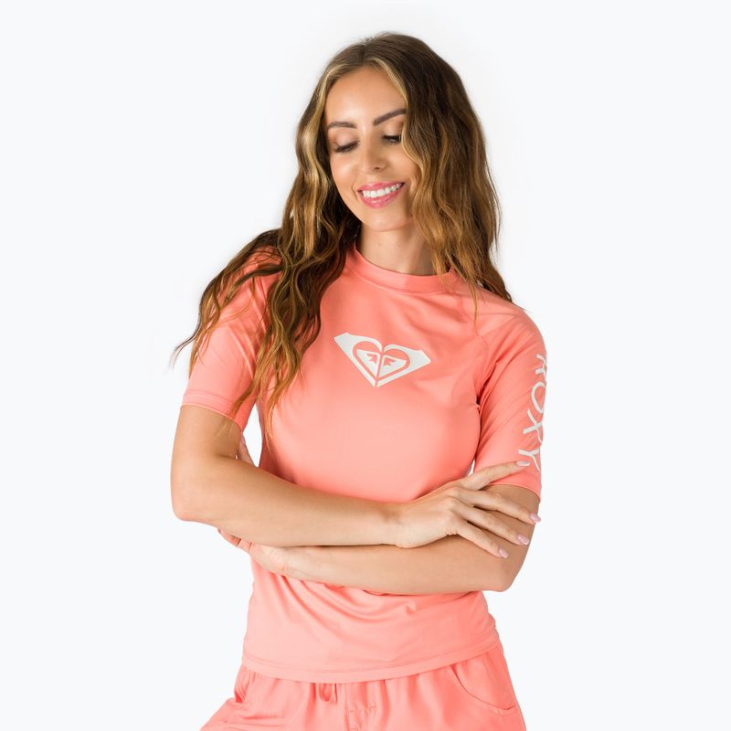 Футболка для плавання жіноча ROXY Whole Hearted fusion coral