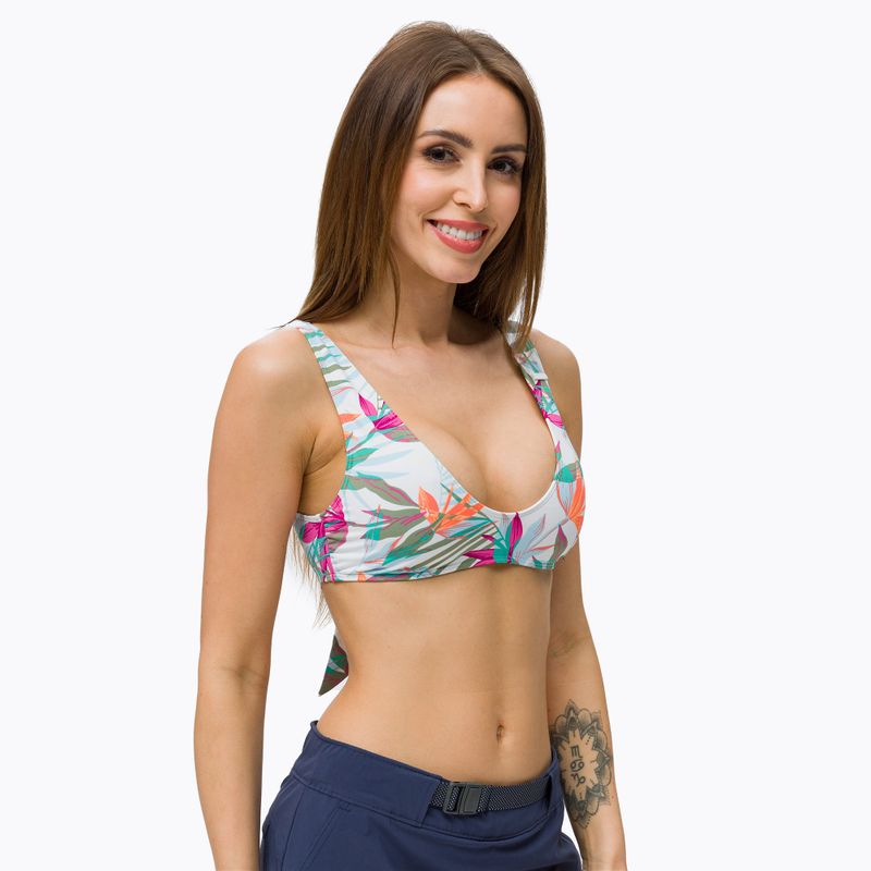 Купальник суцільний жіночий ROXY Beach Classics Elongated Triangle bright white/floral of paradis