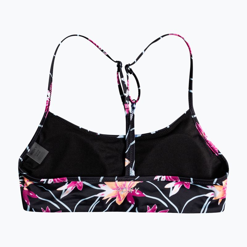 Купальник суцільний жіночий ROXY Active Bralette anthracite/floral flow 6