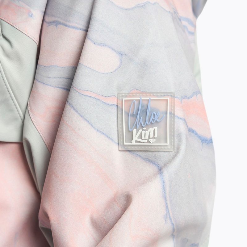 Куртка сноубордична жіноча ROXY Chloe Kim Overhead gray violet marble 7