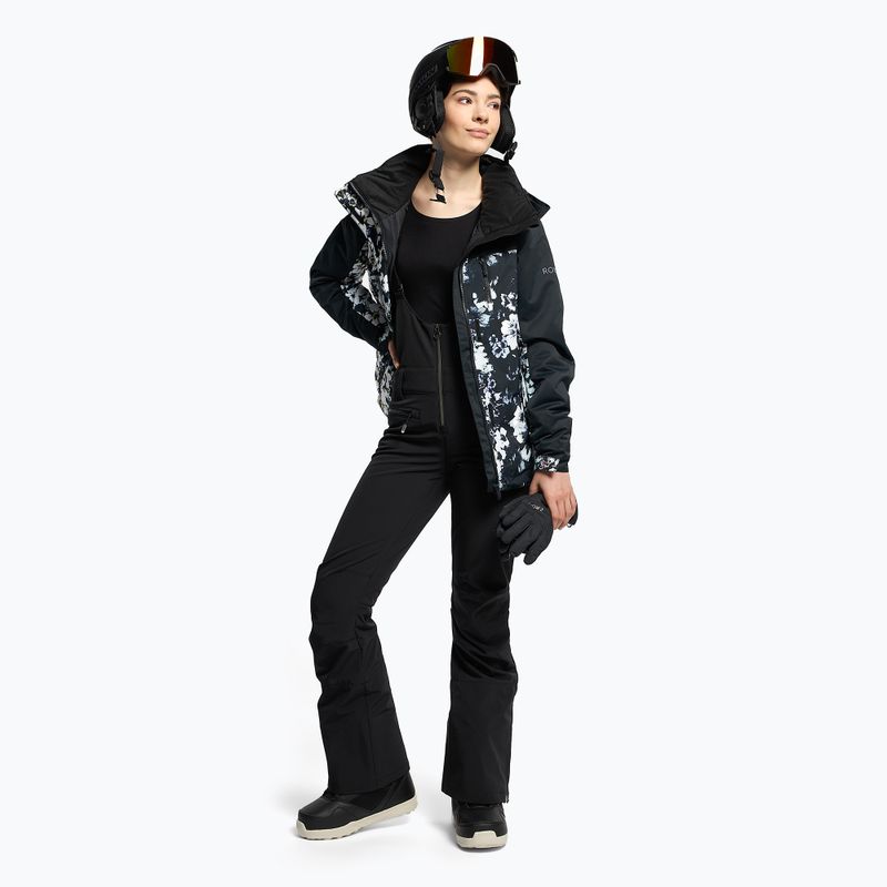 Куртка сноубордична жіноча ROXY Jetty Block true black black flowers 2