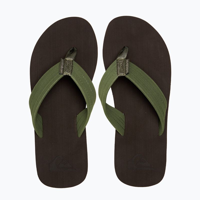 В'єтнамки чоловічі Quiksilver Molokai Layback Textured brown/brown/green 12