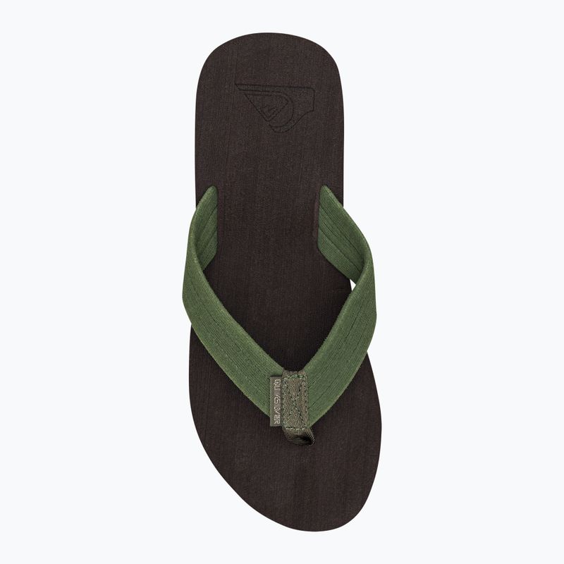 В'єтнамки чоловічі Quiksilver Molokai Layback Textured brown/brown/green 6
