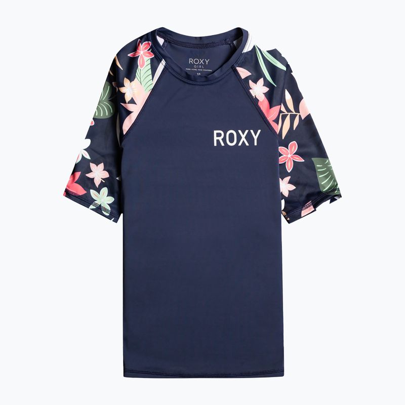 Футболка для плавання дитяча ROXY Printed Sleeves mood indigo alma swim