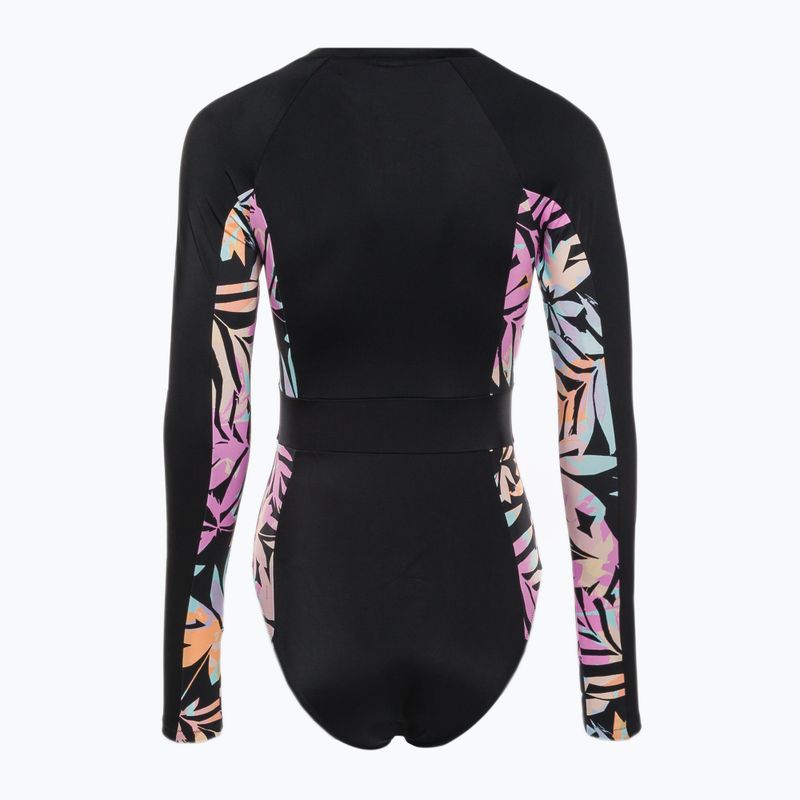Купальник суцільний жіночий ROXY Active Onesie anthracite zebra jungle 2