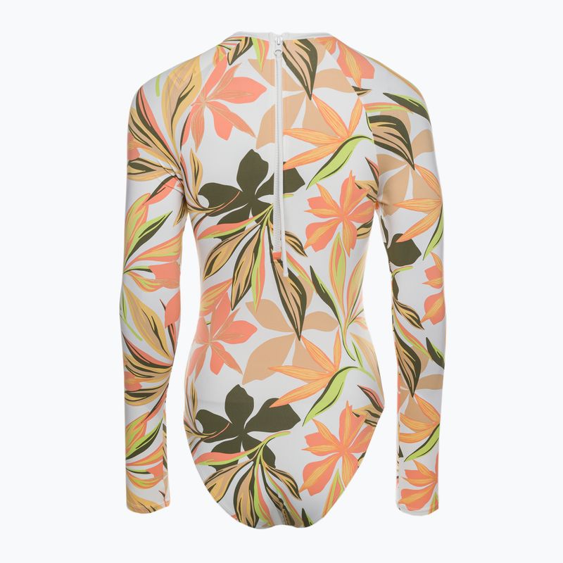 Купальник суцільний жіночий ROXY Print Mix Solid bright white subtly salty flat 2