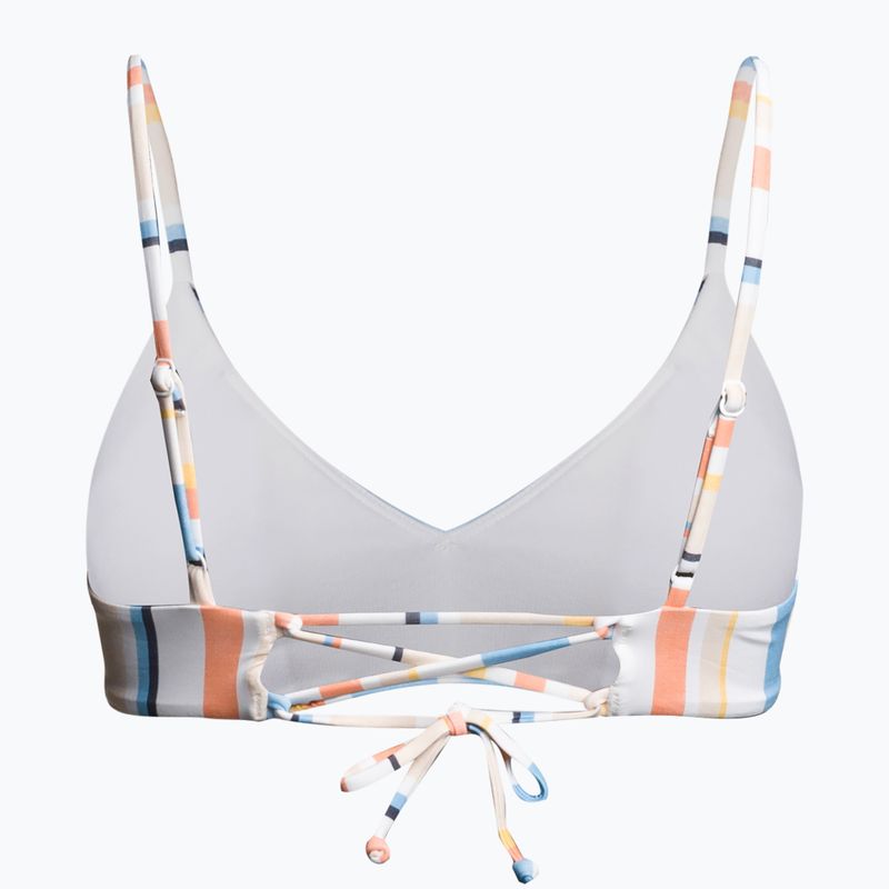 Купальник суцільний жіночий ROXY Beach Classics Strappy Bra peach whip sand stripper 2