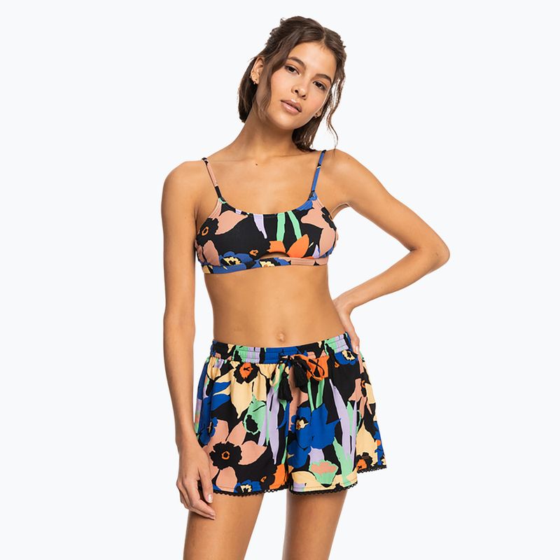 Шорти для плавання жіночі ROXY Salty Tan anthracite flower jammin 2