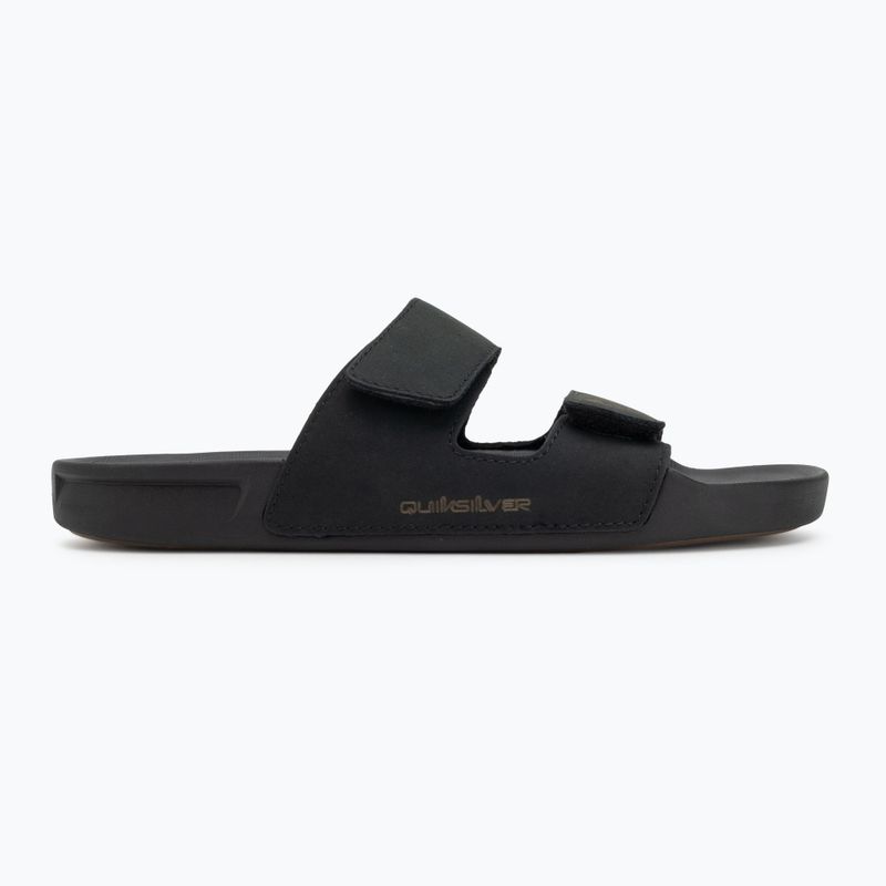 Шльопанці чоловічі Quiksilver Rivi Leather Double Adjust black 1 2