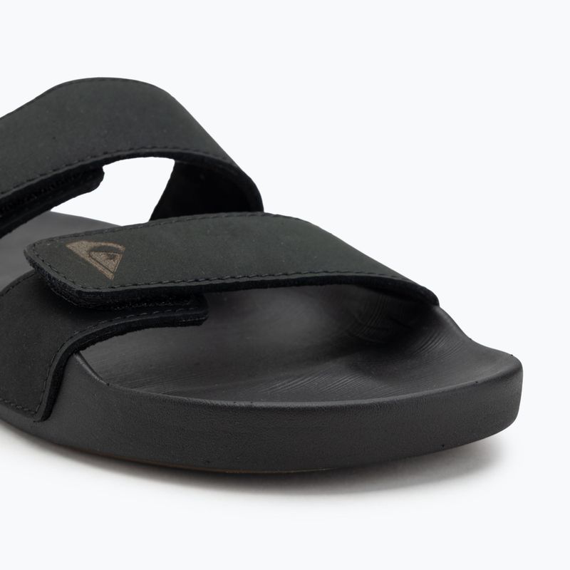 Шльопанці чоловічі Quiksilver Rivi Leather Double Adjust black 1 7