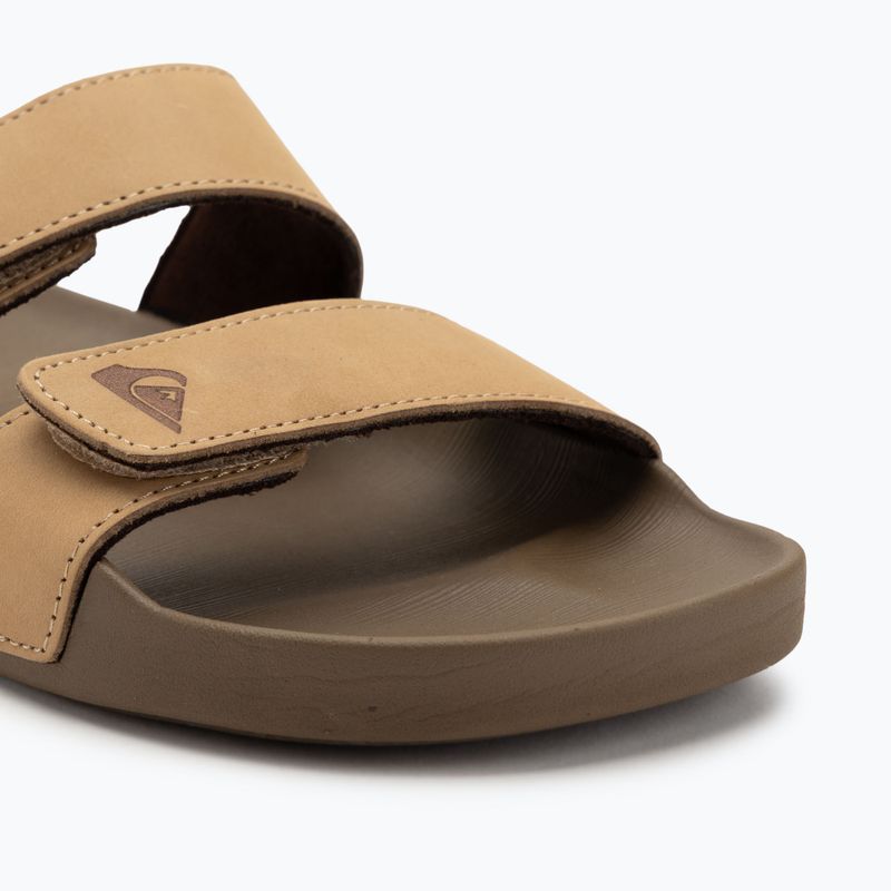 Шльопанці чоловічі Quiksilver Rivi Leather Double Adjust tan 1 7