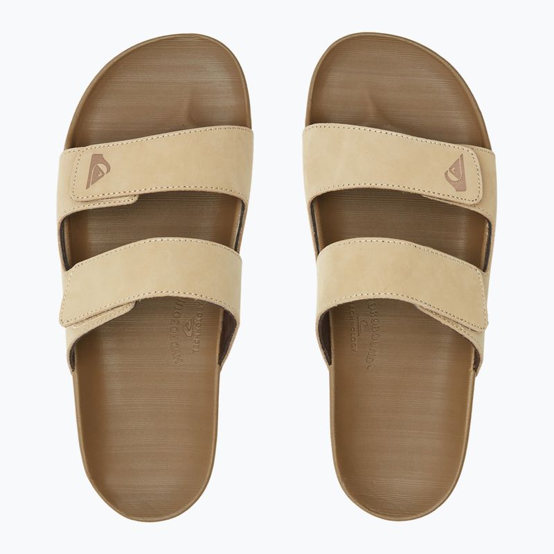 Шльопанці чоловічі Quiksilver Rivi Leather Double Adjust tan 1 2