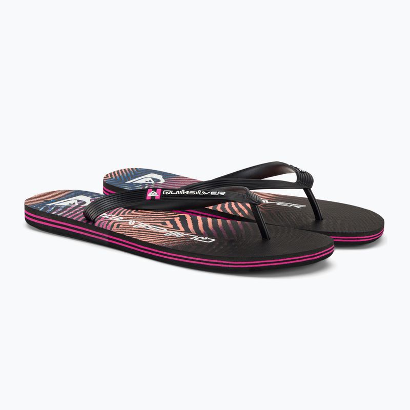 В'єтнамки чоловічі Quiksilver Molokai Wordblock black/black/pink 4