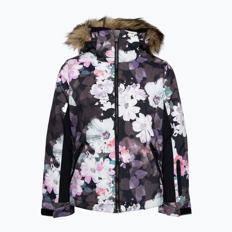 Дитяча сноубордична куртка ROXY Jet Ski Girl true black blurred flower 4