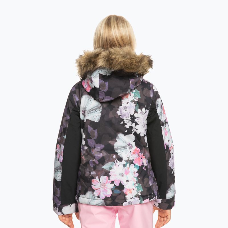 Дитяча сноубордична куртка ROXY Jet Ski Girl true black blurred flower 3