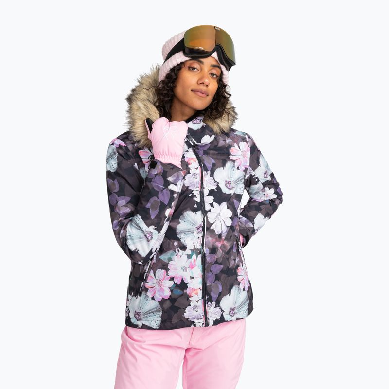 Жіноча сноубордична куртка ROXY Jet Ski true black blurred flower