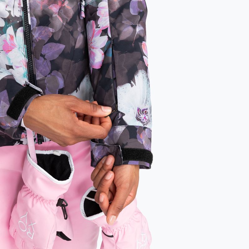 Жіноча сноубордична куртка ROXY Jet Ski true black blurred flower 8