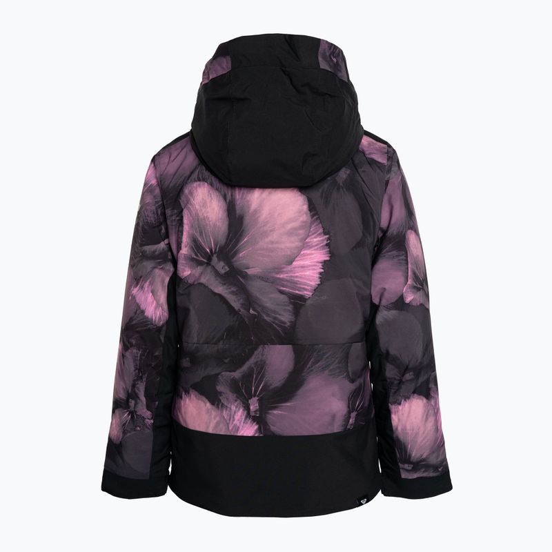 Дитяча сноубордична куртка ROXY Silverwinter Girl true black pansy pansy 4